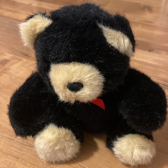 Vintage black and tan teddy bear - Picture 2 of 2